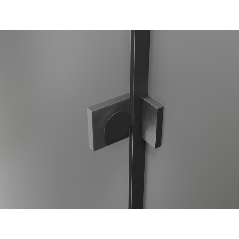 Mexen Lunar L Duo cabine de douche pivotante droite 115 x 110 cm, transparent, gris canon brossé - 834L-115P-110L-66-00
