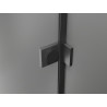 Mexen Lunar L Duo cabine de douche pivotante droite 115 x 110 cm, transparent, gris canon brossé - 834L-115P-110L-66-00