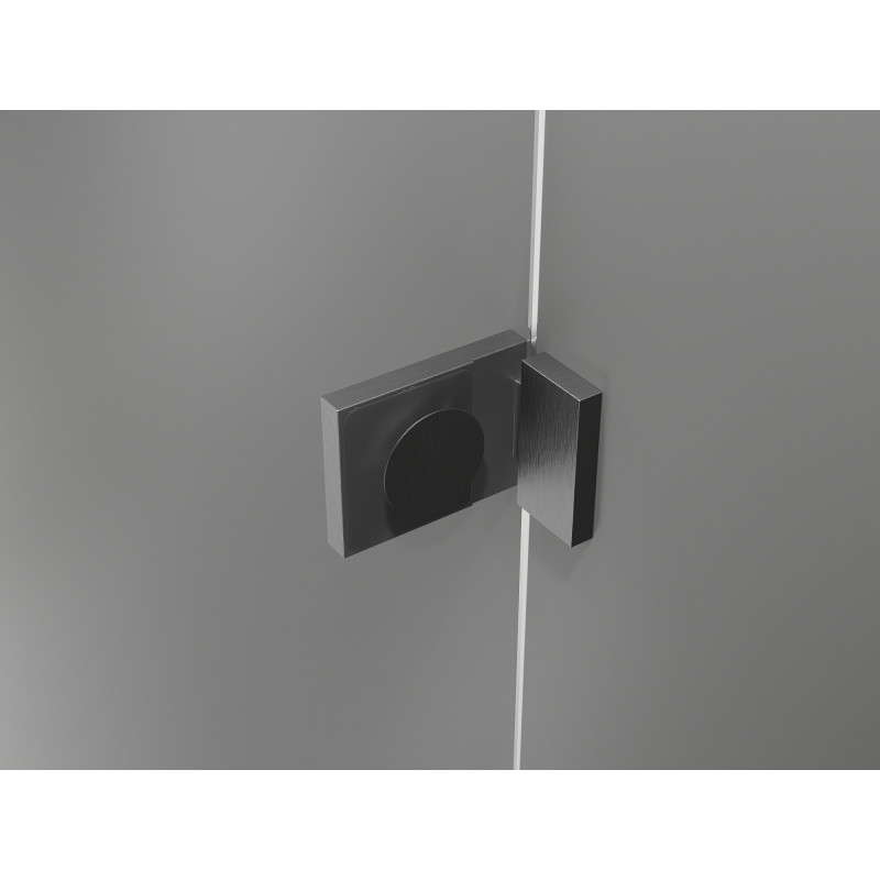 Mexen Lunar L Duo cabine de douche pivotante droite 115 x 110 cm, transparent, gris canon brossé - 834L-115P-110L-66-00