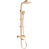Mexen CQ62 ensemble bain-douche avec pommeau et mitigeur thermostatique, or rose - 779106295-60