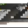 Mexen Enzo évier en granit à 1 cuve avec égouttoir 576 x 465 mm, Blanc, siphon Noir - 6506571005-20-B