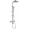 Mexen CQ62 ensemble bain-douche avec pommeau de douche et mitigeur thermostatique, gris acier brossé - 779106295-66