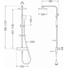 Mexen CQ62 ensemble baignoire-douche avec pommeau de douche et robinet thermostatique, noir - 779106295-70