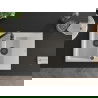 Mexen Gaspar évier en granit à 1,5 cuvette avec égouttoir 737 x 475 mm, Blanc, siphon Noir - 6507731505-20-B