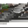 Mexen Gaspar évier en granit à 1,5 cuvette avec égouttoir 737 x 475 mm, Gris, siphon Noir - 6507731505-71-B