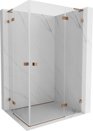 Mexen Lunar L Duo cabine de douche pivotante droite 75 x 70 cm, transparent, or rose - 834L-075P-070L-60-00