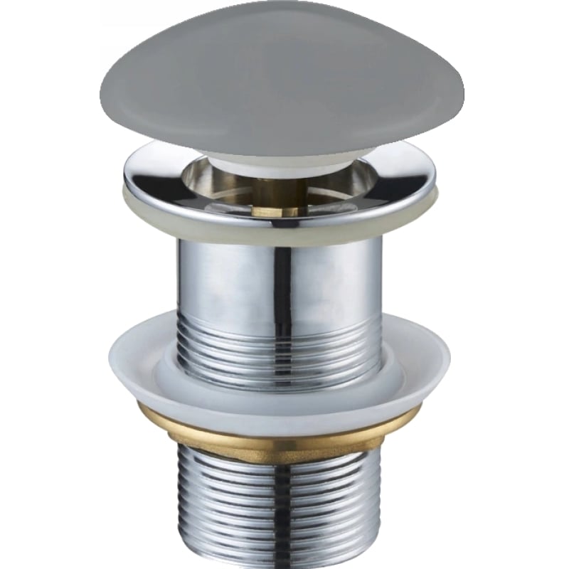 Mexen bouchon clic-clac rond, gris clair céramique mat - 79910-61