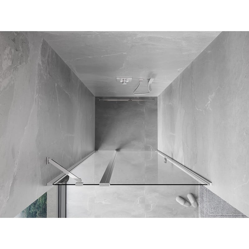 Mexen Mist porte de douche pivotante 75 cm, transparent, chrome - 8A4-075-000-01-00