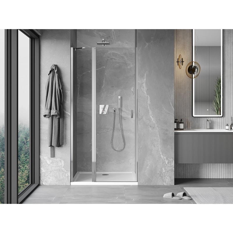 Mexen Mist porte de douche pivotante 80 cm, transparent, chrome - 8A4-080-000-01-00