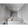 Mexen Mist porte de douche pivotante 70 cm, transparent, doré - 8A4-070-000-50-00
