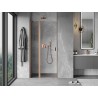 Mexen Mist porte de douche pivotante 120 cm, transparent, cuivre brossé - 8A4-120-000-65-00
