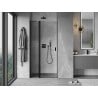 Mexen Mist porte de douche battante 100 cm, transparent, noir - 8A4-100-000-70-00