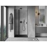 Mexen Mist porte de douche pivotante 110 cm, transparent, noir - 8A4-110-000-70-00