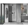 Mexen Mist porte de douche pivotante 110 cm, transparent, noir - 8A4-110-000-70-00