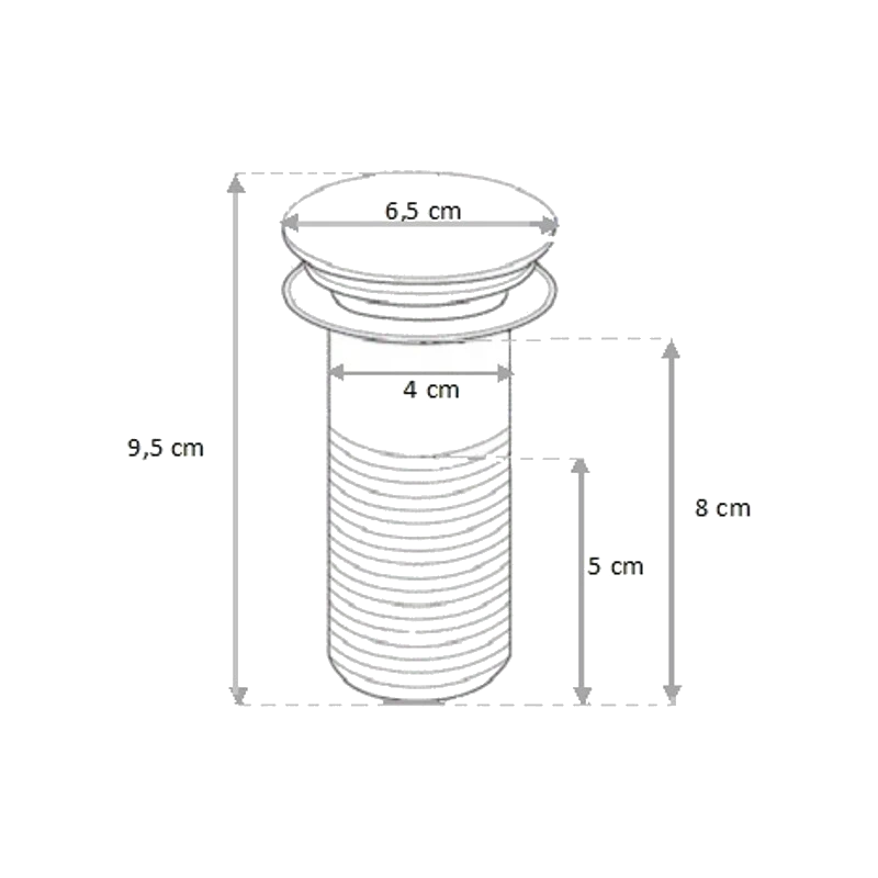 Mexen bouchon clic-clac rond, noir - 79910-70