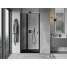 Mexen Mist porte de douche pivotante gauche 95 cm, cadre noir, noir - 8A4-095-000-70-70-L