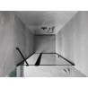 Mexen Mist porte de douche pivotante gauche 115 cm, cadre noir, noir - 8A4-115-000-70-70-L