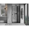 Mexen Mist porte de douche pivotante droite 105 cm, cadre noir, noir - 8A4-105-000-70-70-P