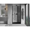 Mexen Mist porte de douche pivotante droite 105 cm, cadre noir, noir - 8A4-105-000-70-70-P