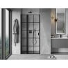 Mexen Mist porte de douche pivotante gauche 85 cm, grille noire, noir - 8A4-085-000-70-77-L