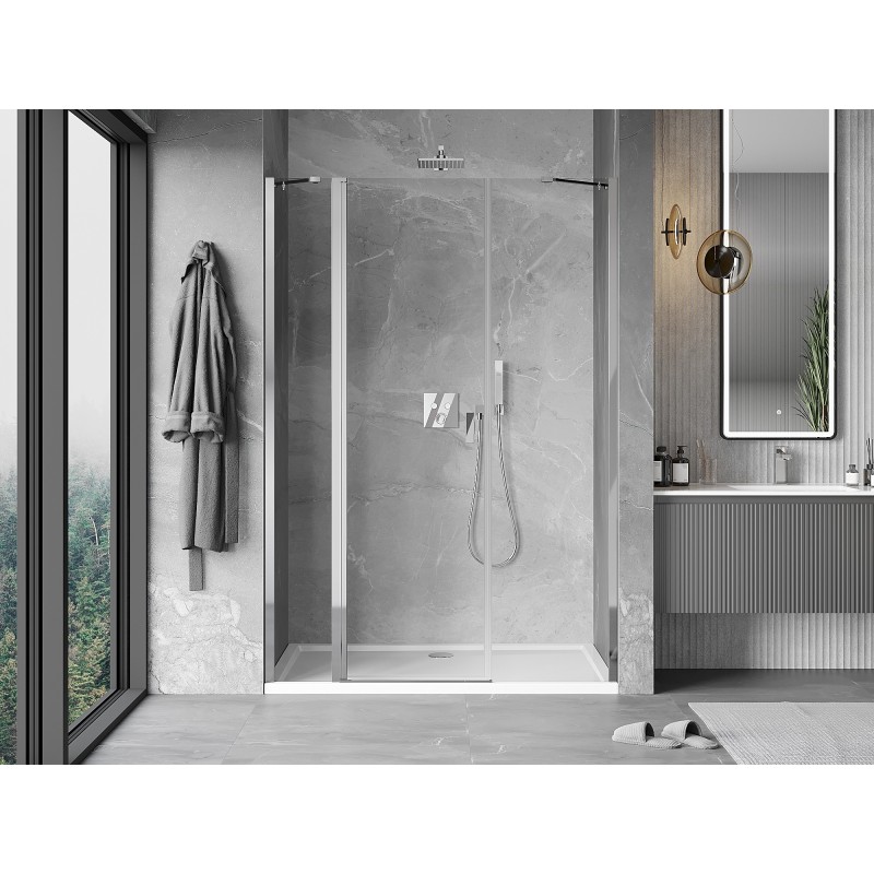 Mexen Mist porte de douche pivotante 120 cm, transparent, chrome - 8A4-120-001-01-00