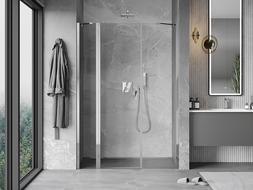 Mexen Mist porte de douche pivotante 155 cm, transparent, chrome - 8A4-155-001-01-00