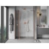 Mexen Mist porte de douche pivotante 125 cm, transparent, cuivre brossé - 8A4-125-001-65-00