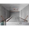 Mexen Mist porte de douche pivotante 145 cm, transparent, cuivre brossé - 8A4-145-001-65-00