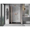 Mexen Mist porte de douche pivotante 155 cm, transparent, cuivre brossé - 8A4-155-001-65-00