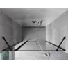 Mexen Mist porte de douche battante 135 cm, transparent, noir - 8A4-135-001-70-00
