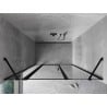 Mexen Mist porte de douche pivotante gauche 160 cm, cadre noir, noir - 8A4-160-001-70-70-L