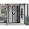 Mexen Mist porte de douche pivotante droite 140 cm, cadre noir, noir - 8A4-140-001-70-70-P