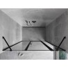 Mexen Mist porte de douche pivotante droite 160 cm, cadre noir, noir - 8A4-160-001-70-70-P