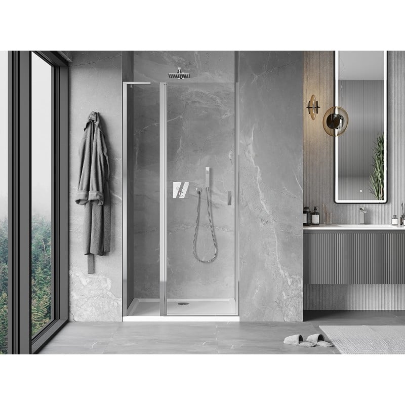 Mexen Mist L porte de douche pivotante 90 cm, transparent, chrome - 8A4L-090-000-01-00