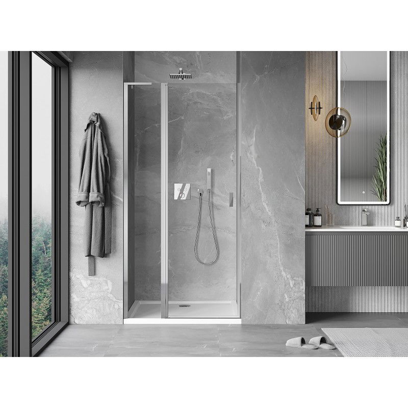 Mexen Mist L porte de douche à charnières 120 cm, transparent, chrome - 8A4L-120-000-01-00