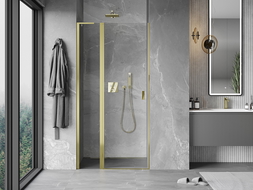 Mexen Mist L porte de douche pivotante 95 cm, transparent, doré - 8A4L-095-000-50-00