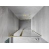Mexen Mist L porte de douche pivotante 105 cm, transparent, doré - 8A4L-105-000-50-00