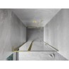 Mexen Mist L porte de douche pivotante 110 cm, transparent, doré brossé - 8A4L-110-000-55-00