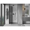 Mexen Mist L porte de douche battante 115 cm, transparent, noir - 8A4L-115-000-70-00