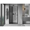 Mexen Mist L porte de douche pivotante gauche 95 cm, cadre noir, noir - 8A4L-095-000-70-70-L