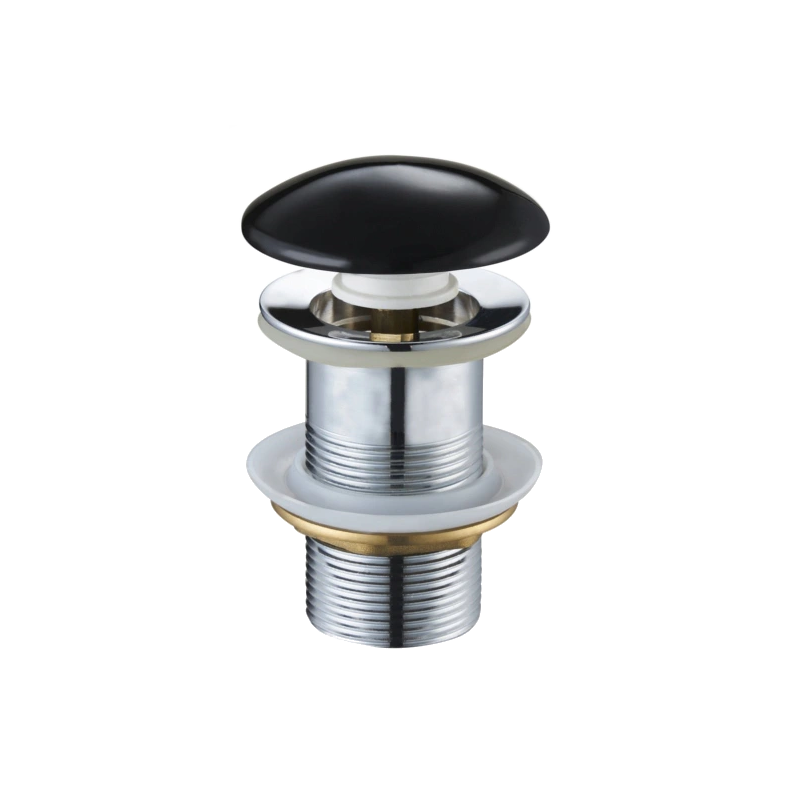 Mexen bouchon clic-clac rond, noir céramique brillant - 79910-75