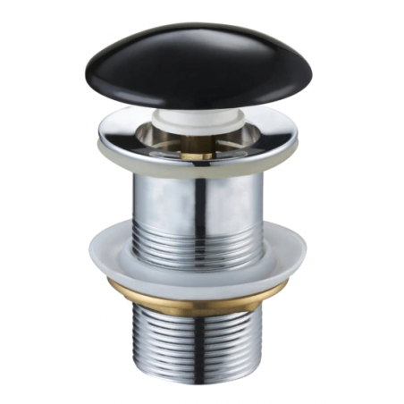 Mexen bouchon clic-clac rond, noir céramique brillant - 79910-75