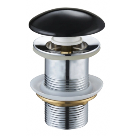 Mexen bouchon rond click-clack, Noir céramique brillante - 79910-75