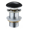 Mexen bouchon clic-clac rond, noir céramique brillant - 79910-75