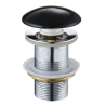 Mexen bouchon rond click-clack, Noir céramique brillante - 79910-75