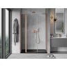 Mexen Mist L porte de douche battante 145 cm, transparent, cuivre brossé - 8A4L-145-001-65-00