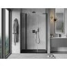Mexen Mist L porte de douche pivotante 135 cm, transparent, noir - 8A4L-135-001-70-00