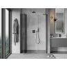 Mexen Mist L porte de douche pivotante 155 cm, transparent, noir - 8A4L-155-001-70-00