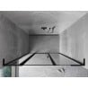 Mexen Mist L porte de douche pivotante gauche 140 cm, cadre noir, noir - 8A4L-140-001-70-70-L