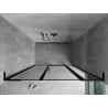 Mexen Mist L porte de douche pivotante droite 155 cm, cadre noir, noir - 8A4L-155-001-70-70-P